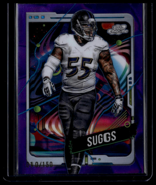 2024 Topps Chrome Cosmic #4 Terrell Suggs Purple Nebula Refractors #/150