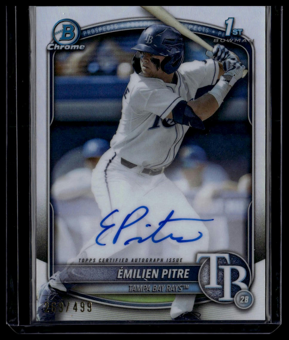 2025 Bowman #CPA-EPI Émilien Pitre Chrome Prospects Autographs Refractor #/499