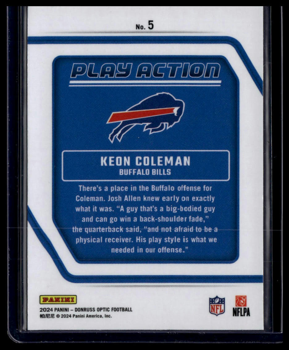 2024 Donruss Optic #5 Keon Coleman Play Action