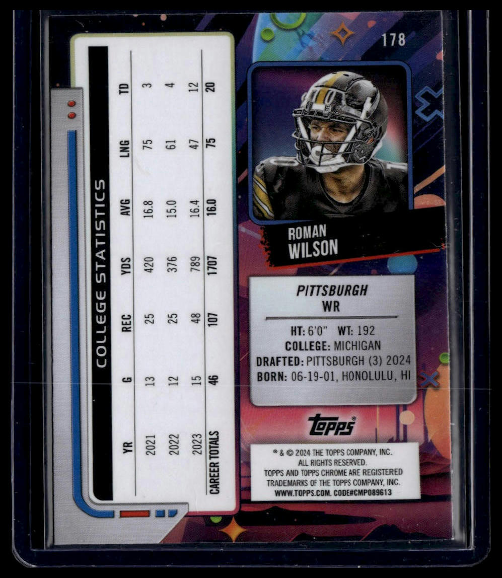 2024 Topps Chrome Cosmic #178 Roman Wilson