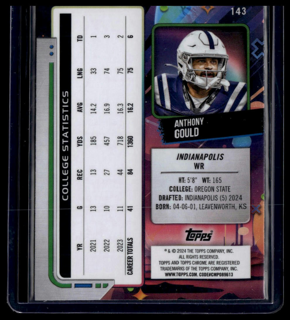 2024 Topps Chrome Cosmic #143 Anthony Gould