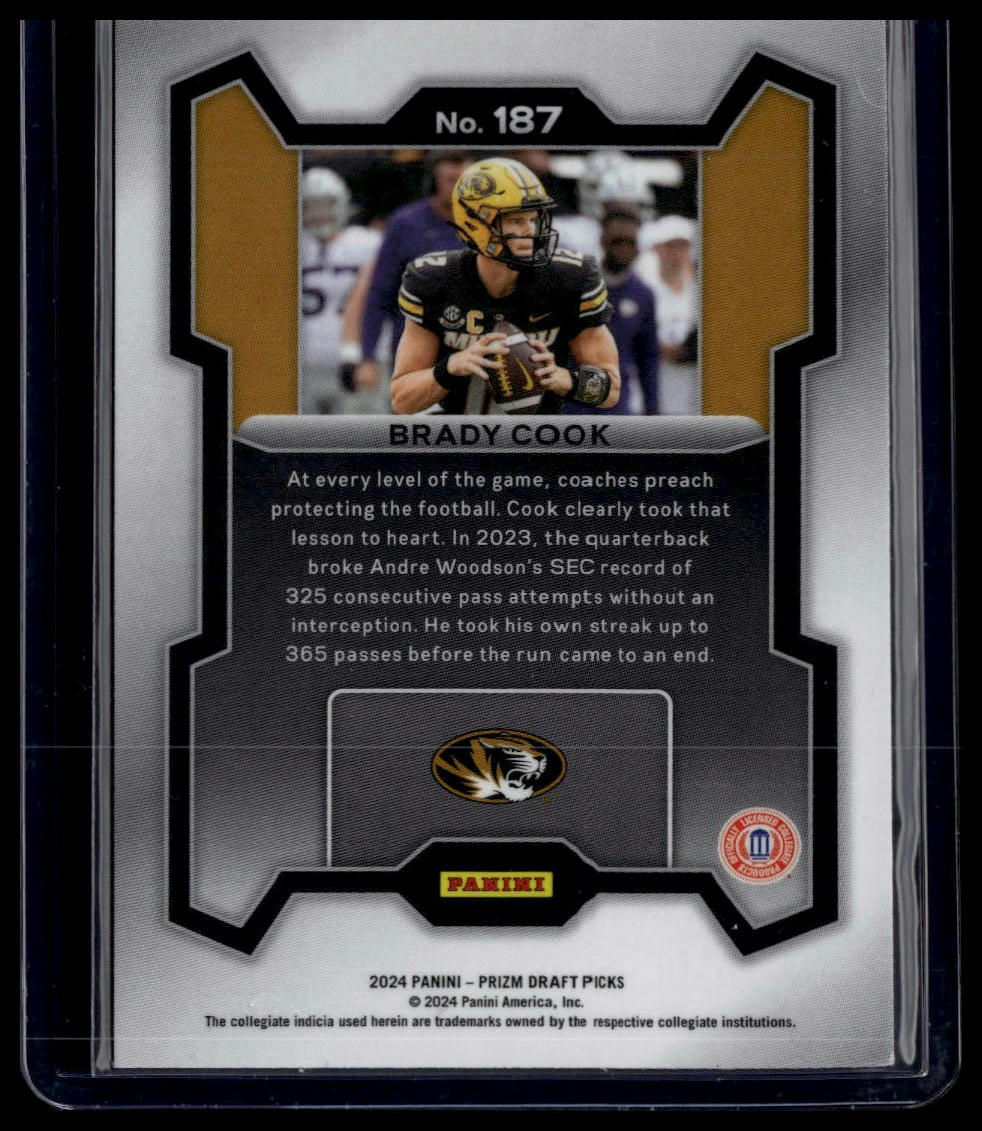 2024 Panini Prizm Draft Picks #187 Brady Cook