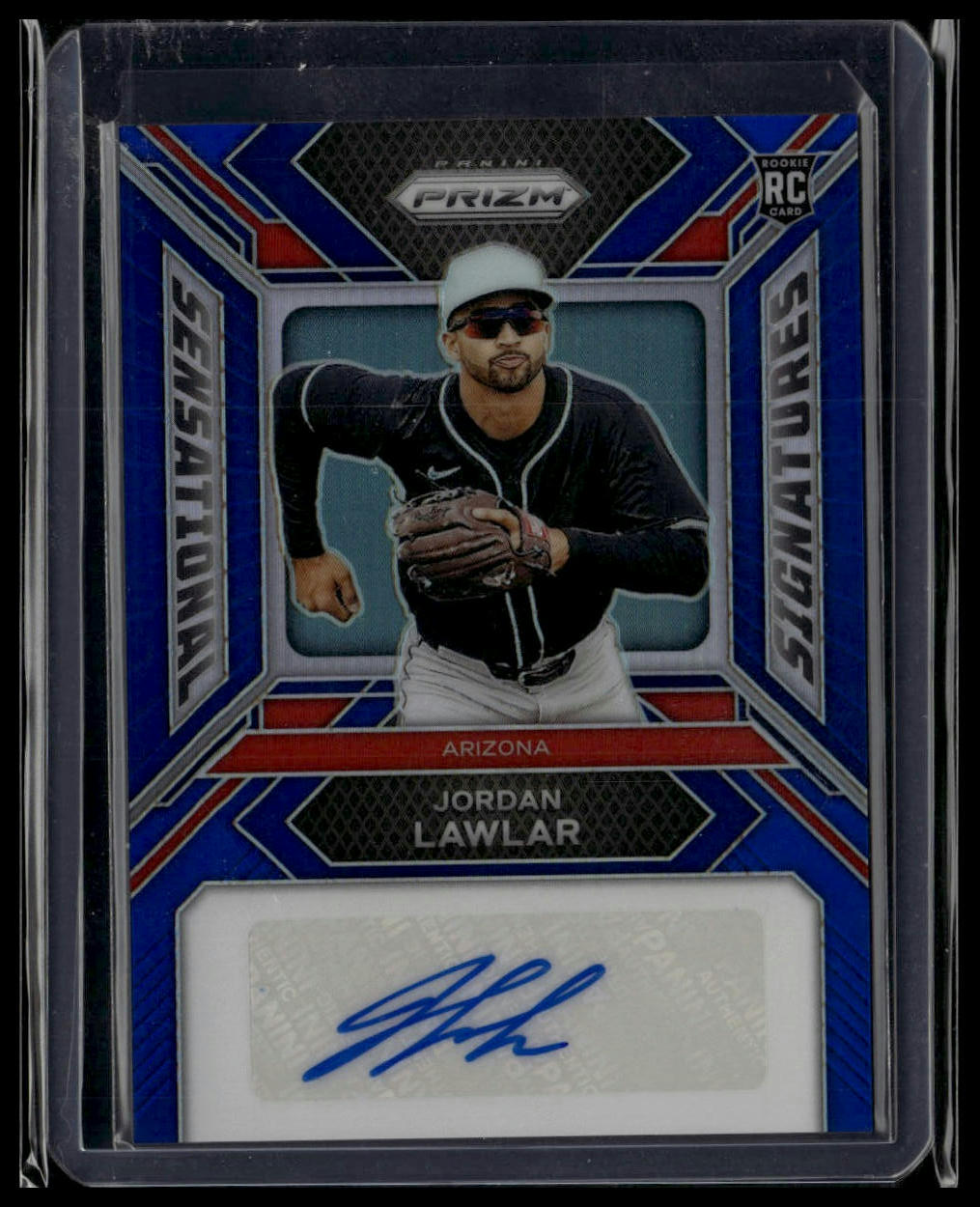 2024 Panini Prizm #SS-JL Jordan Lawlar Sensational Signatures Blue Prizms #/49