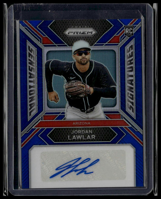 2024 Panini Prizm #SS-JL Jordan Lawlar Sensational Signatures Blue Prizms #/49