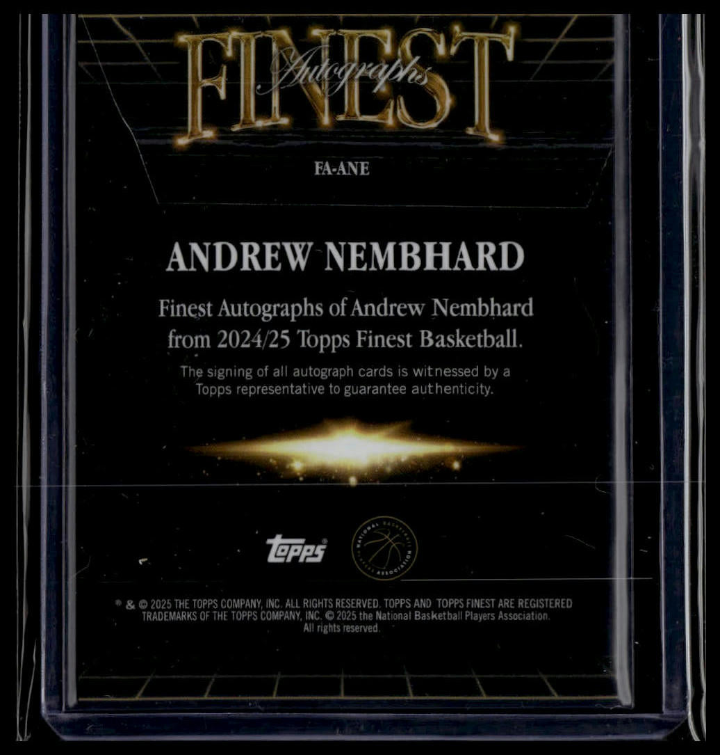 2024-25 Finest #FA-ANE Andrew Nembhard Finest Autographs