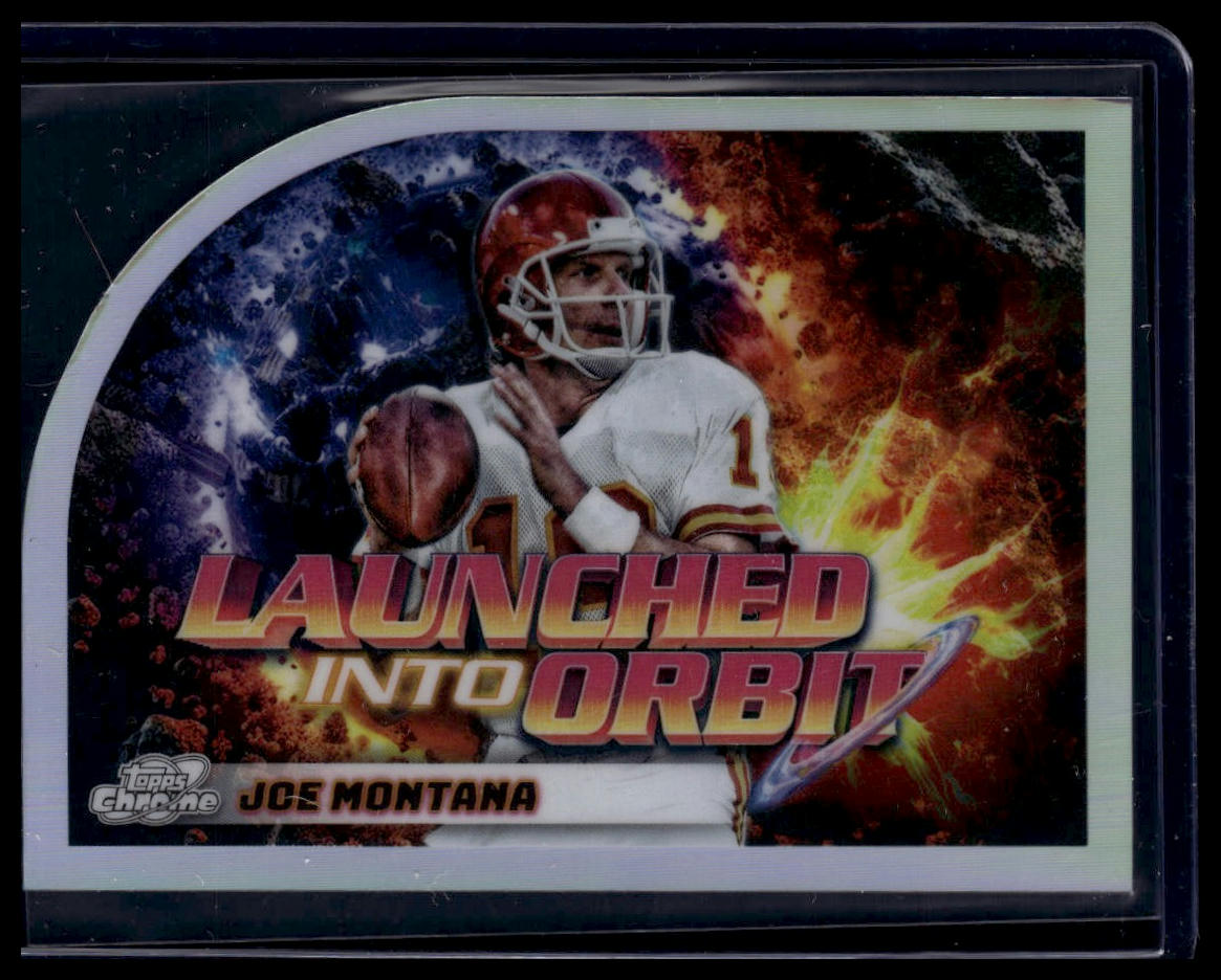2024 Topps Chrome Cosmic #LIO-15 Joe Montana Launched Into Orbit