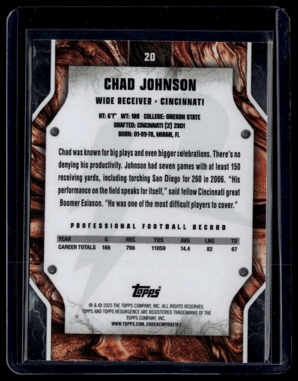 2024 Topps Resurgence #20 Chad Johnson Navy Surge #/275
