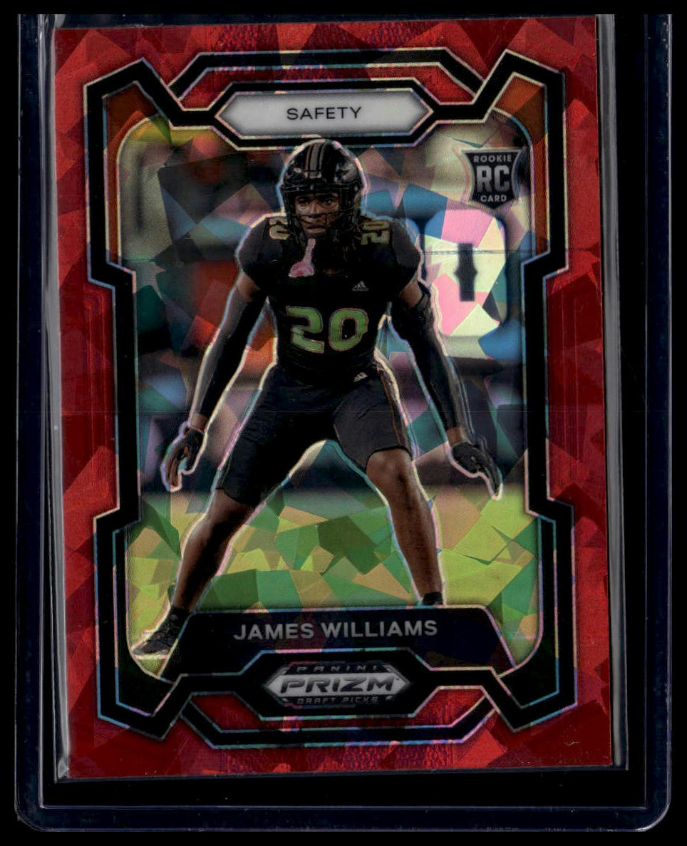 2024 Panini Prizm Draft Picks #181 James Williams Red Ice