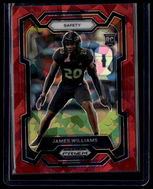 2024 Panini Prizm Draft Picks #181 James Williams Red Ice