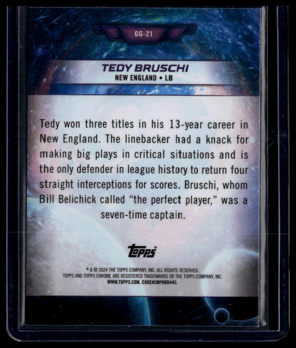 2024 Topps Chrome Cosmic #GG-21 Tedy Bruschi Galaxy Greats
