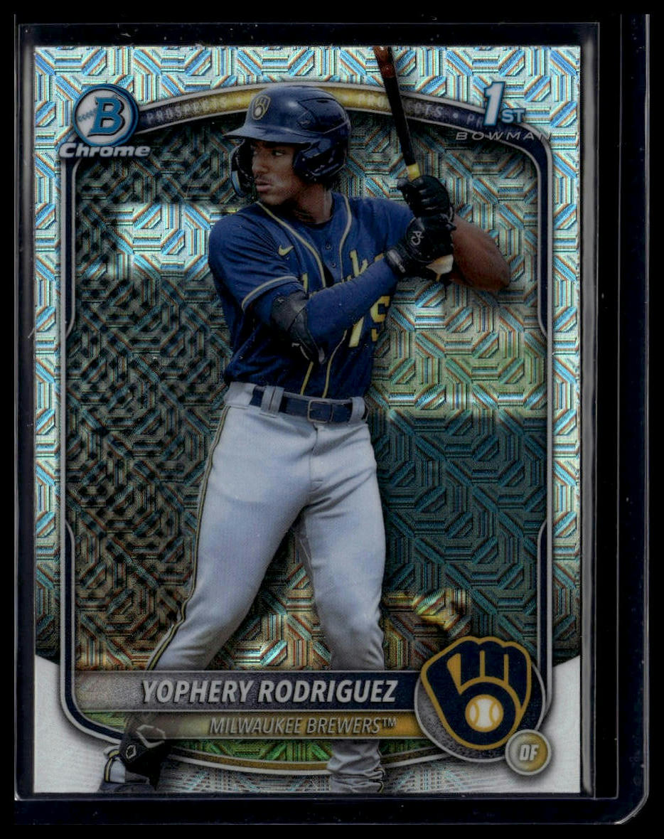 2025 Bowman #BCP-36 Yophery Rodriguez Chrome Prospects Mojo Refractor