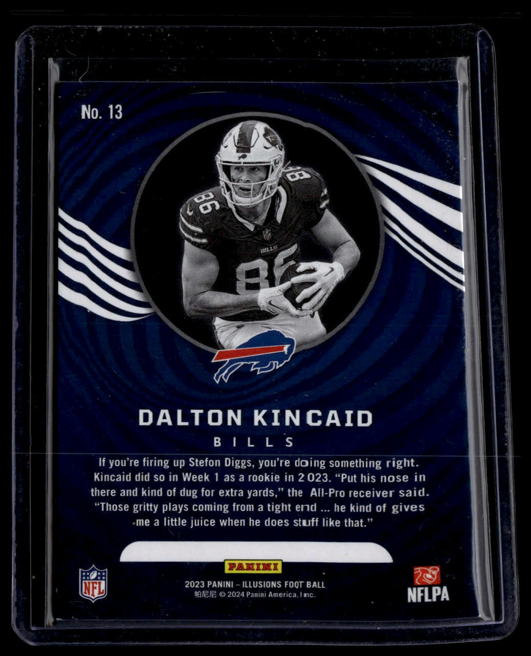 2023 Panini Illusions #13 Dalton Kincaid Bronze Trophy Collection #/499