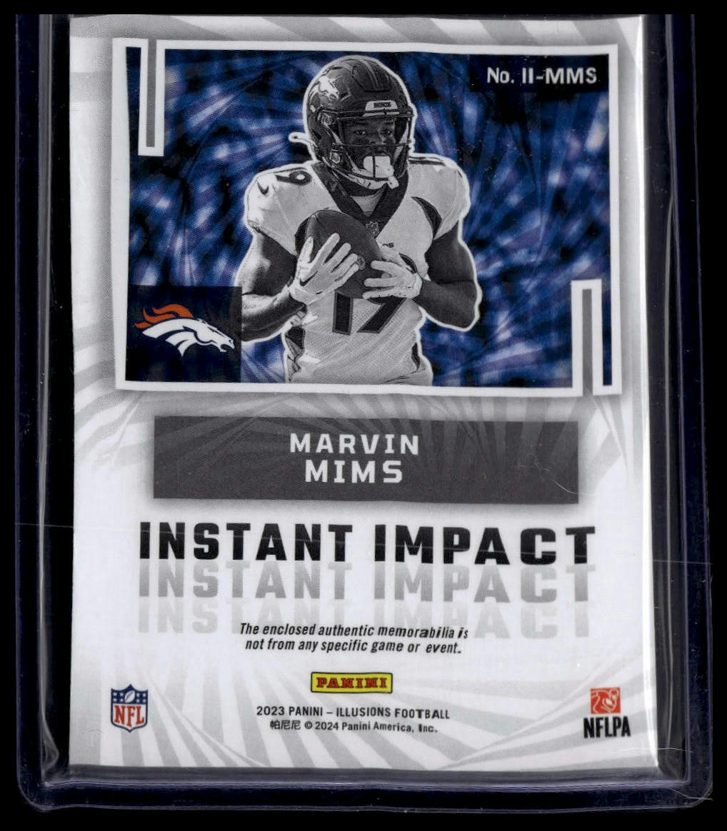 2023 Panini Illusions #II-MMS Marvin Mims Instant Impact Blue #/99