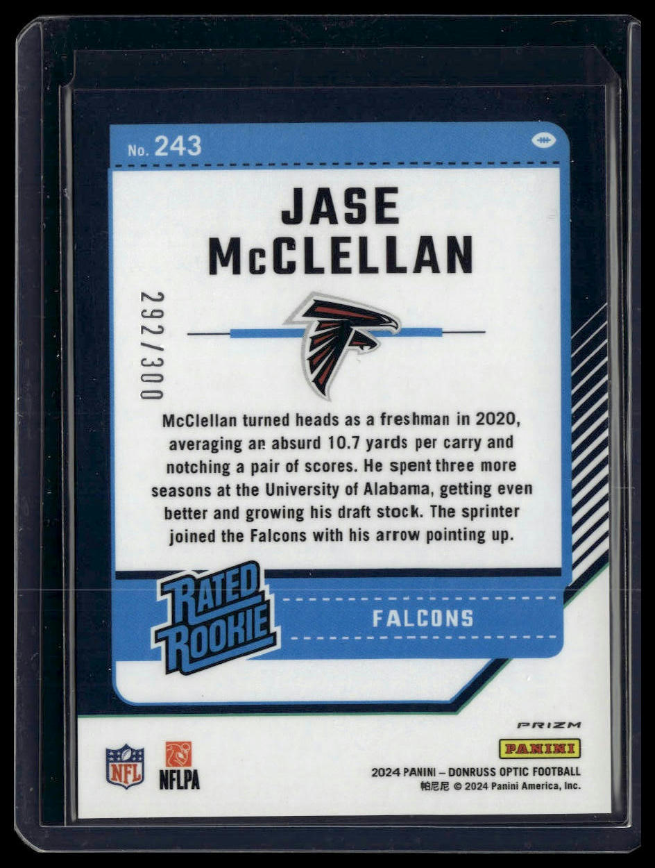 2024 Donruss Optic #243 Jase McClellan Wave #/300