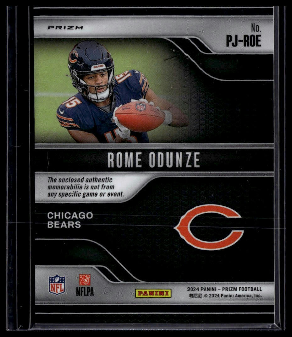2024 Panini Prizm #PJ-ROE Rome Odunze Premier Jerseys Pink