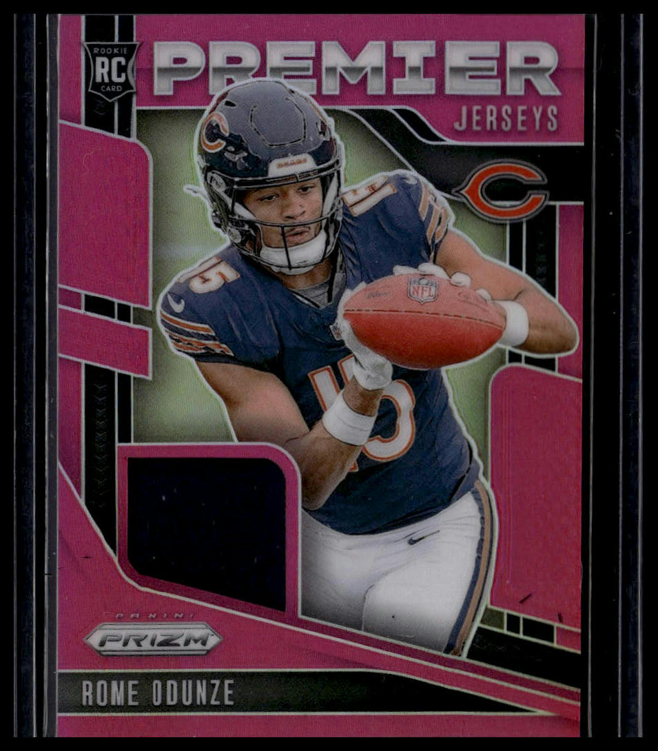 2024 Panini Prizm #PJ-ROE Rome Odunze Premier Jerseys Pink