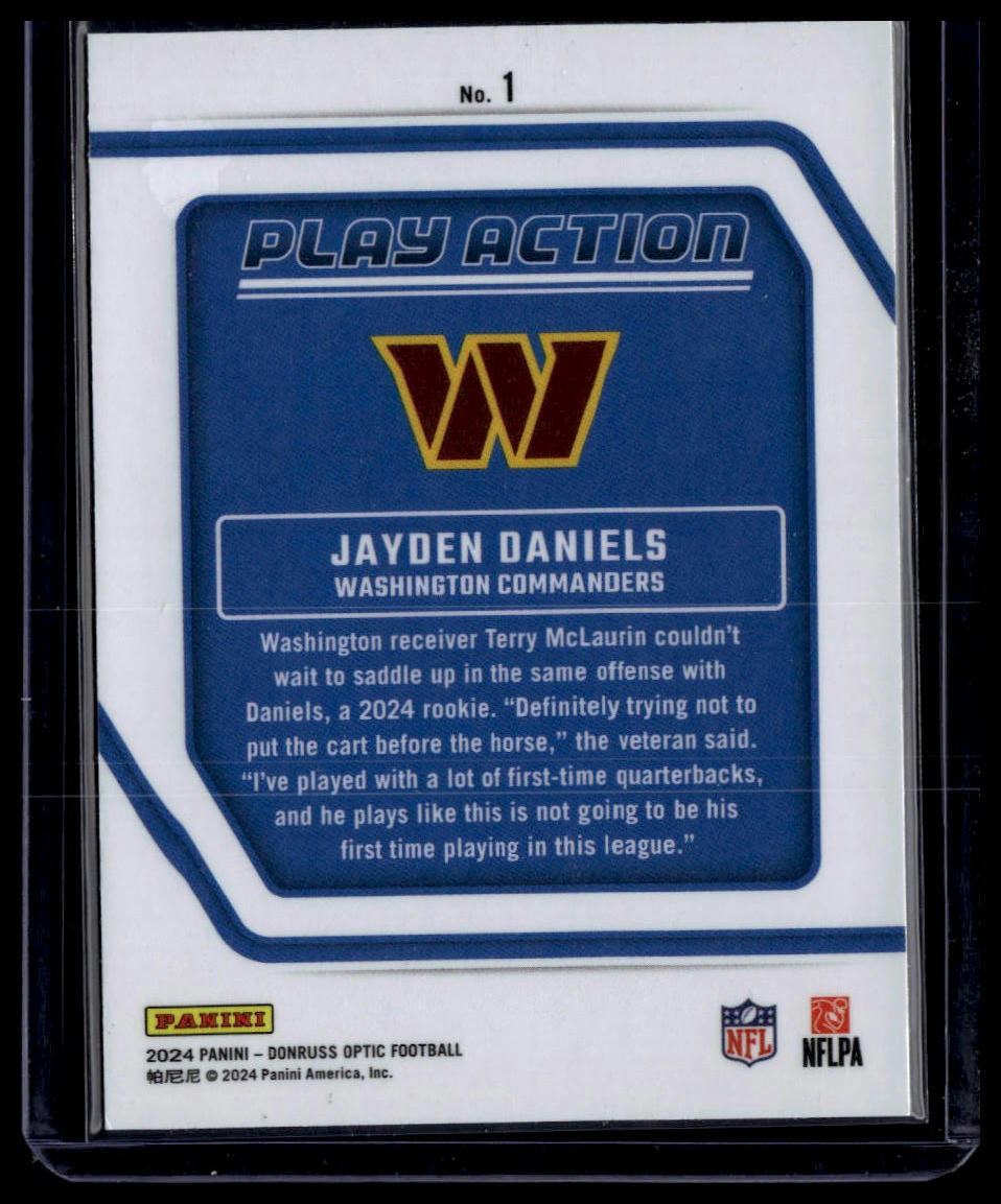 2024 Donruss Optic #1 Jayden Daniels Play Action