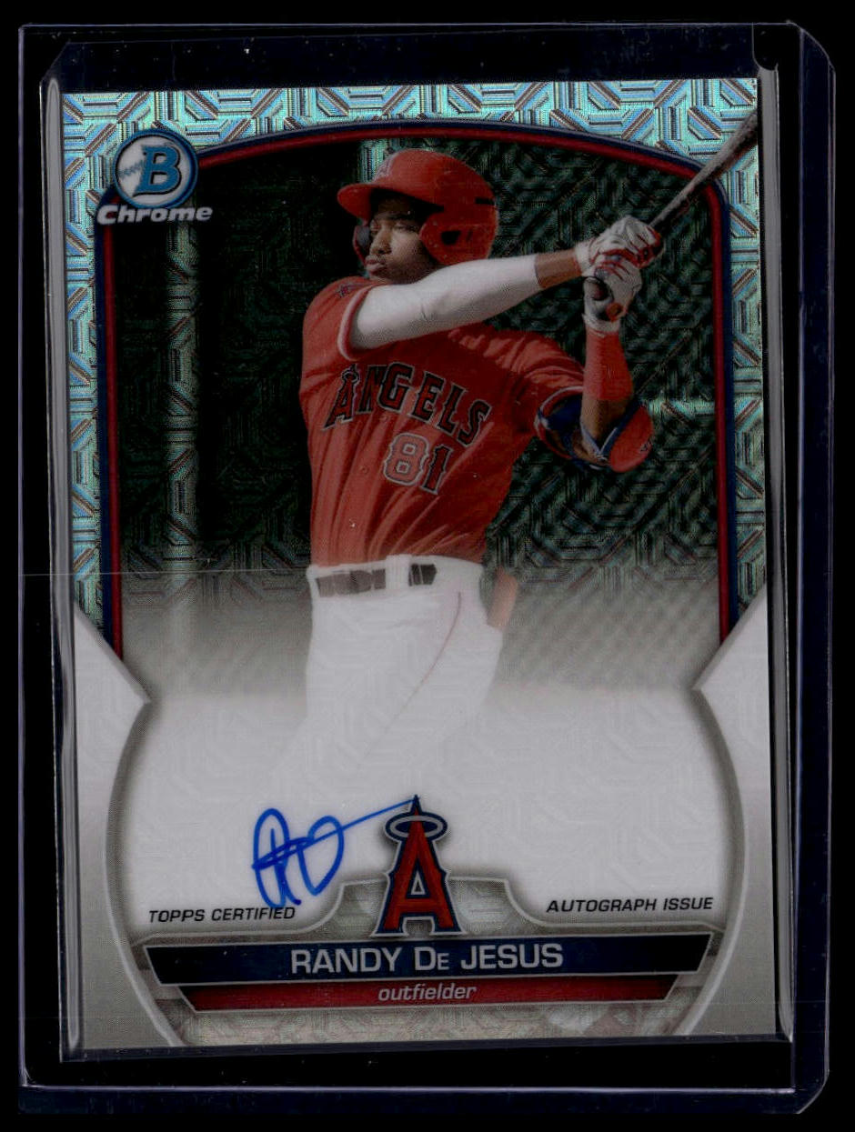 2023 Bowman #BMA-RD Randy De Jesus Chrome Prospects Autographs Mojo Refractors