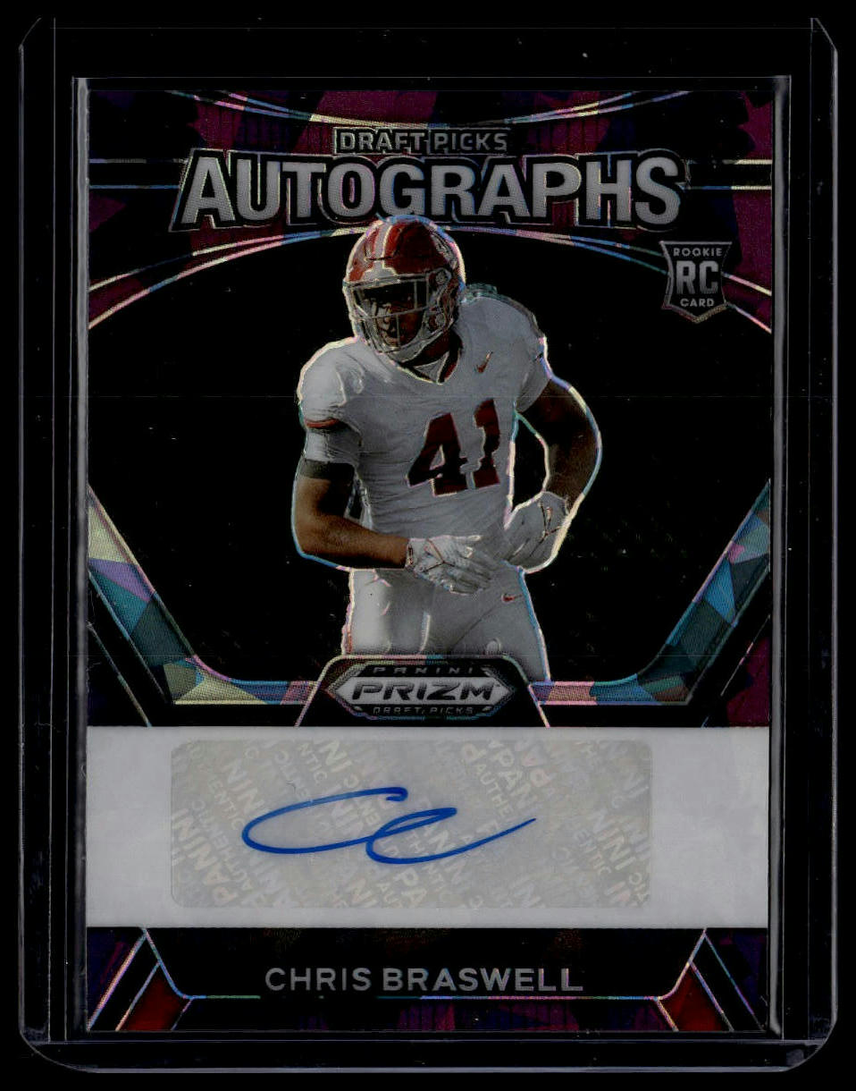 2024 Panini Prizm Draft #DPA-CBL Chris Braswell Autographs Purple Ice /99