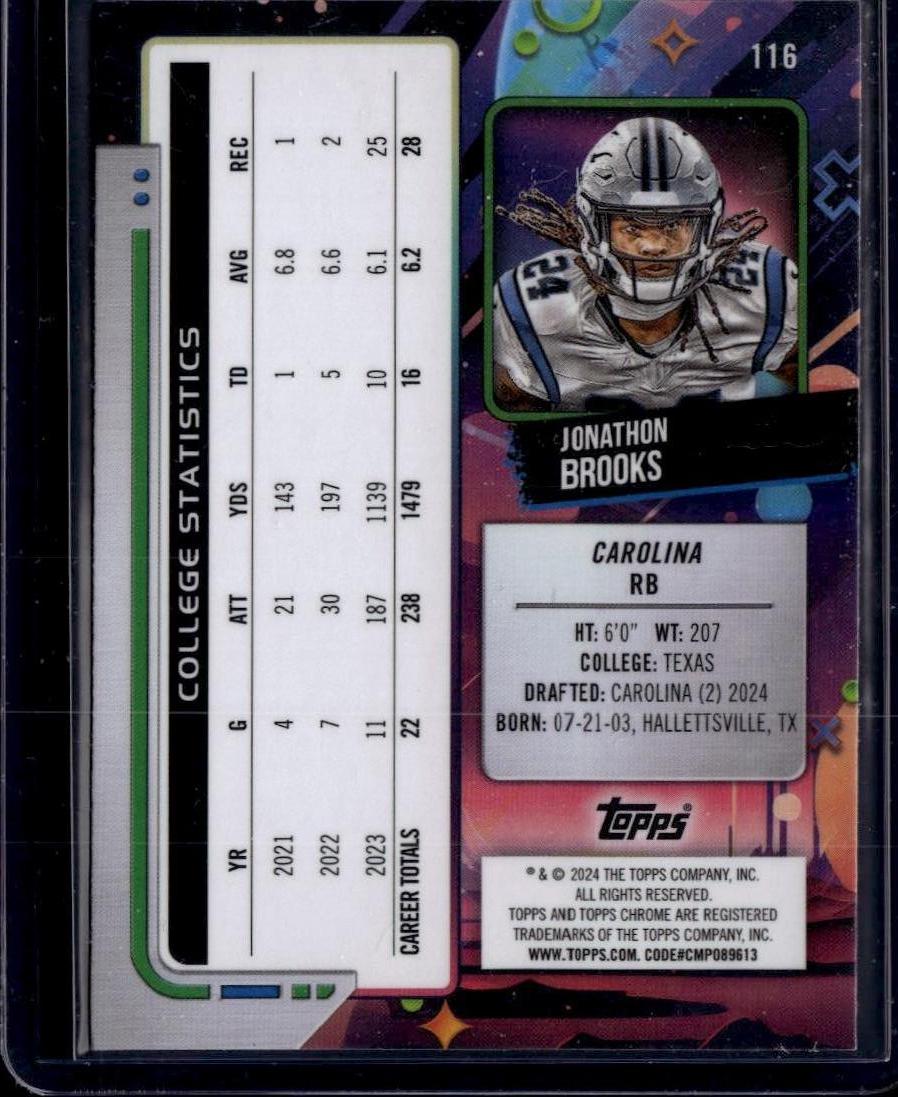 2024 Topps Chrome Cosmic #116 Jonathon Brooks