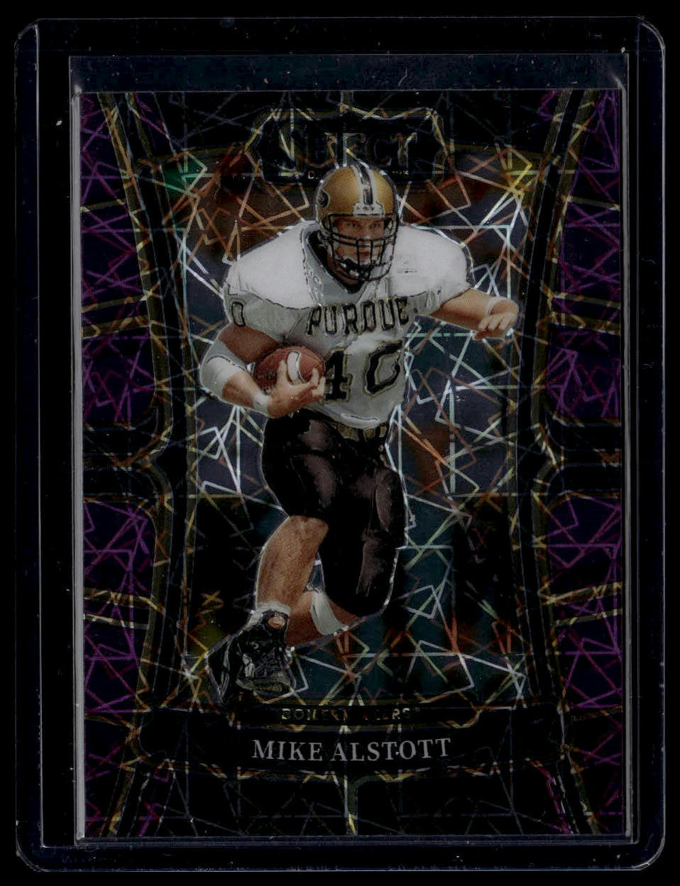2023 Panini Select Draft Picks #82 Mike Alstott Purple Lazer Prizm