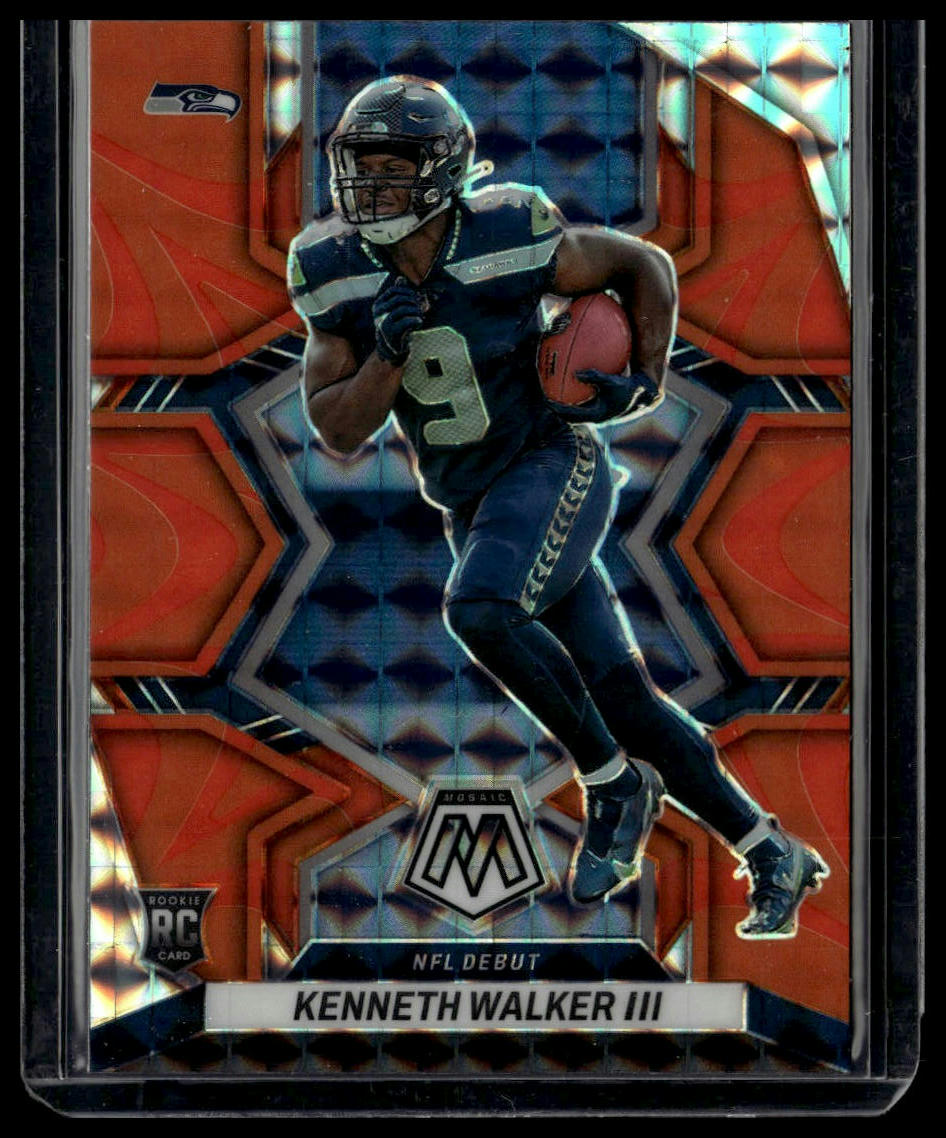 2022 Panini Mosaic #284 Kenneth Walker III Mosaic Reactive Orange