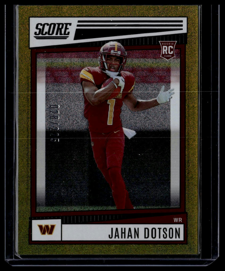 2022 Score #381 Jahan Dotson Dots Gold #/225