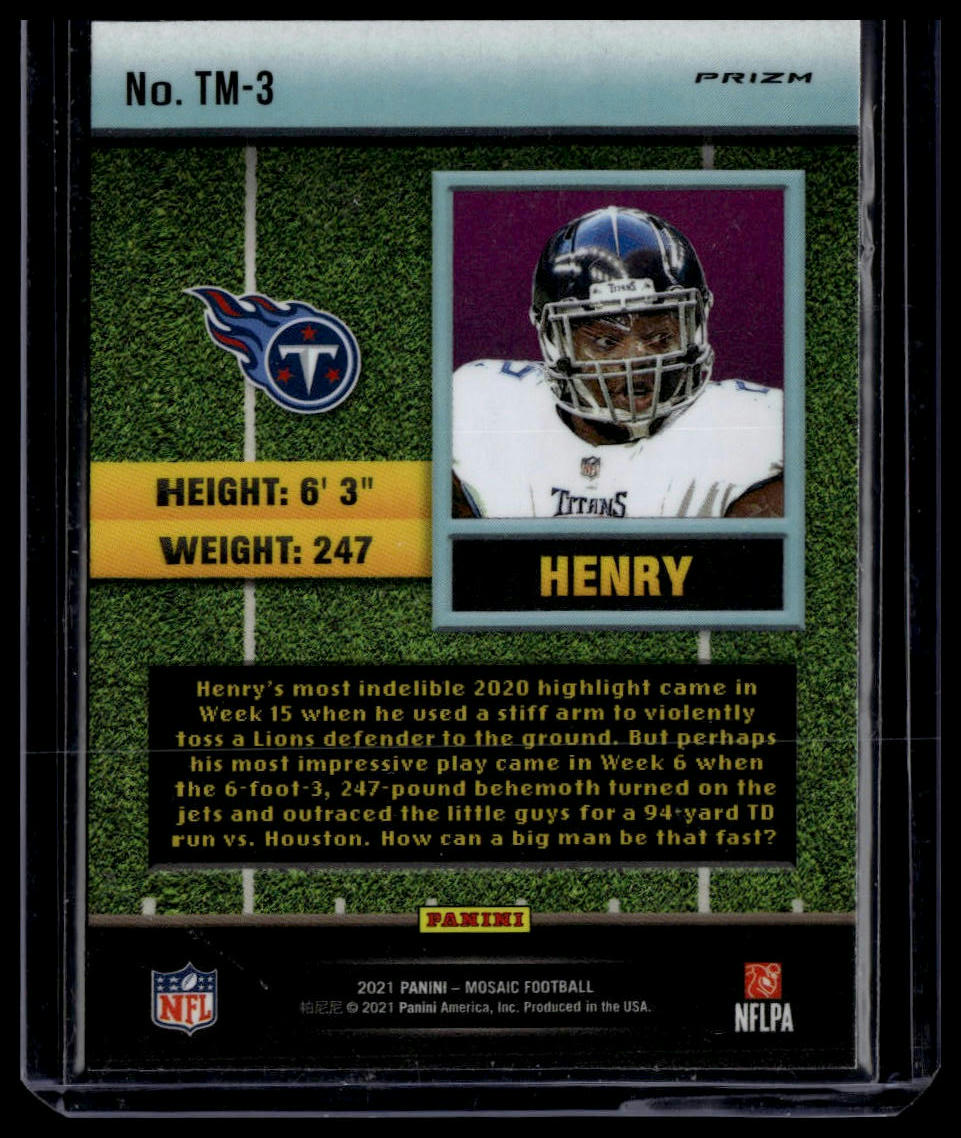 2021 Panini Mosaic #TM-3 Derrick Henry Touchdown Masters Mosaic