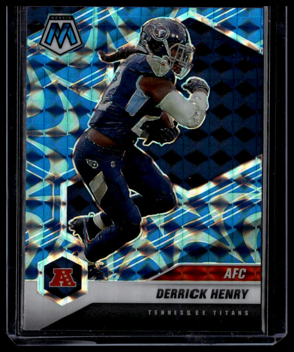2021 Panini Mosaic #233 Derrick Henry Prizm Reactive Blue