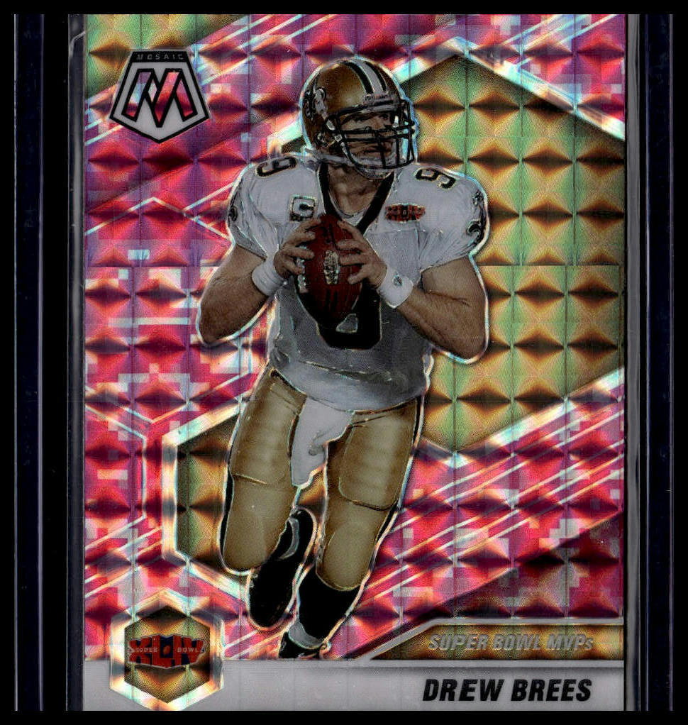 2021 Panini Mosaic #286 Drew Brees Prizm Camo Pink