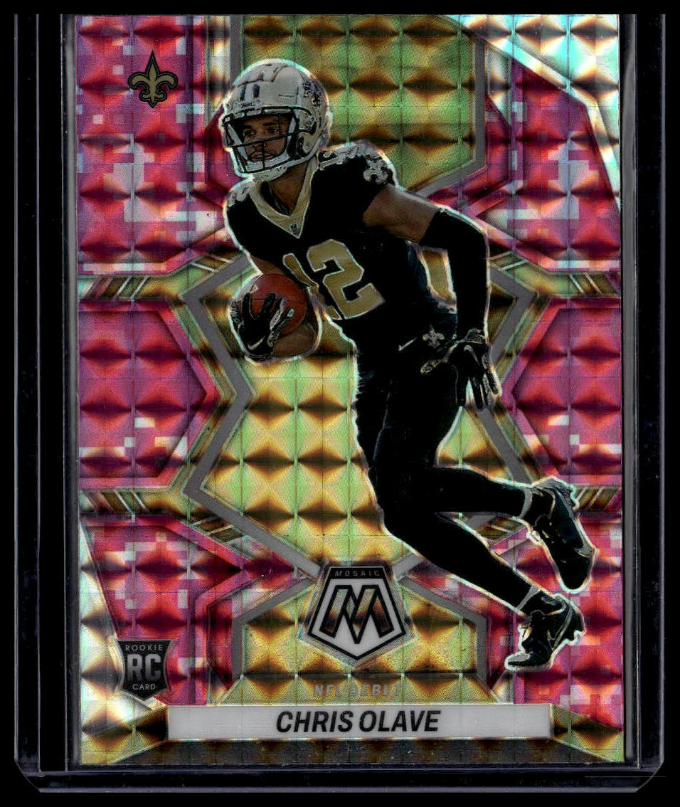 2022 Panini Mosaic #277 Chris Olave Mosaic Camo Pink
