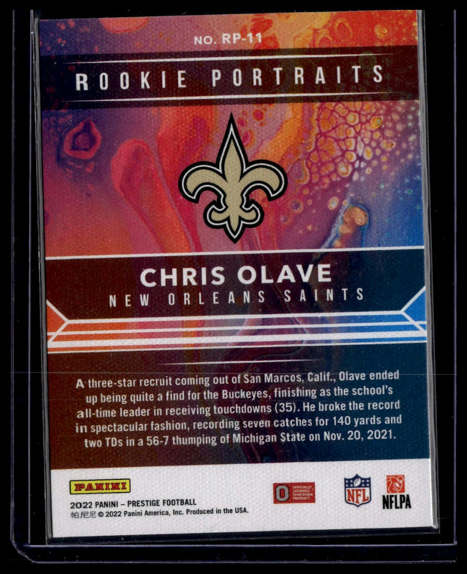2022 Panini Prestige #RP-11 Chris Olave Rookie Portraits