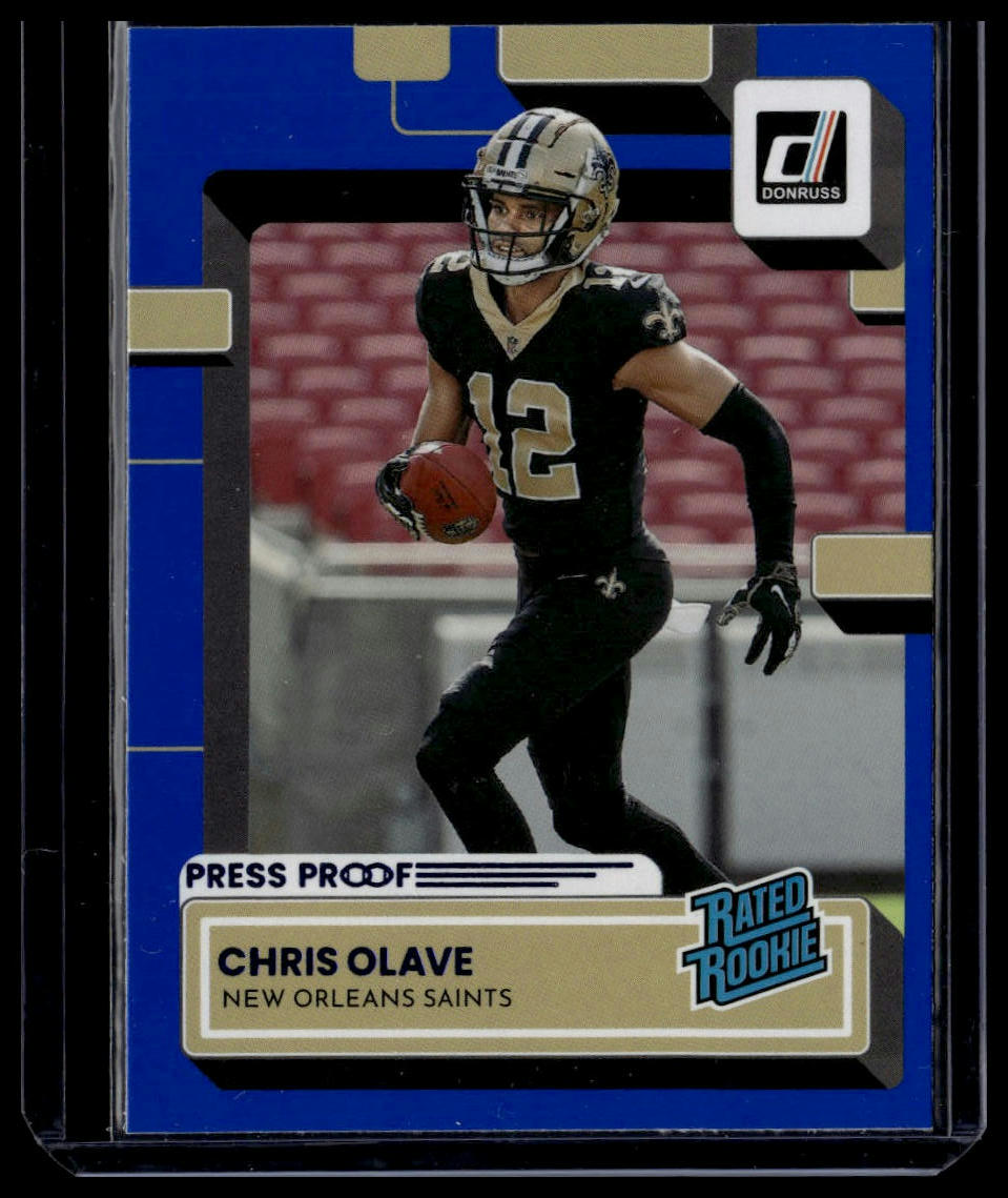 2022 Donruss #309 Chris Olave Blue Press Proof