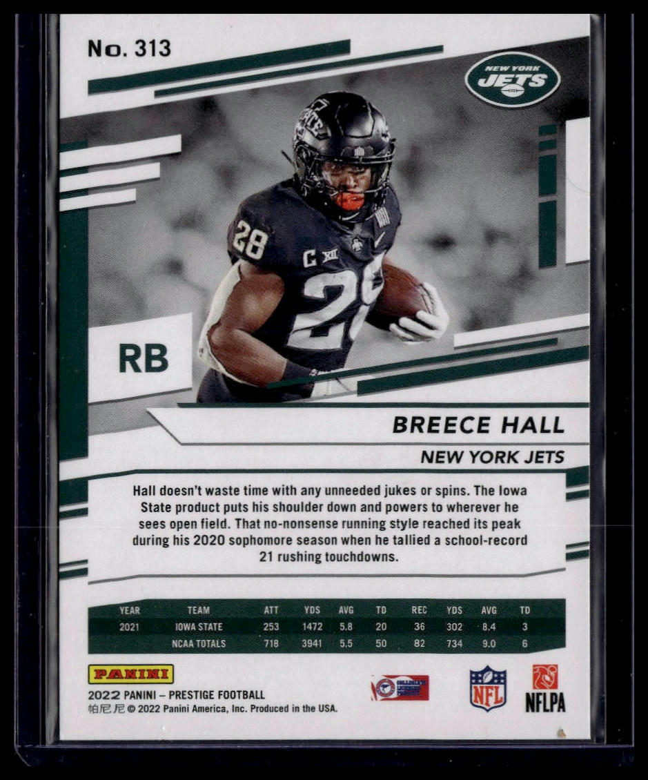 2022 Panini Prestige #313 Breece Hall Xtra Points Galaxy