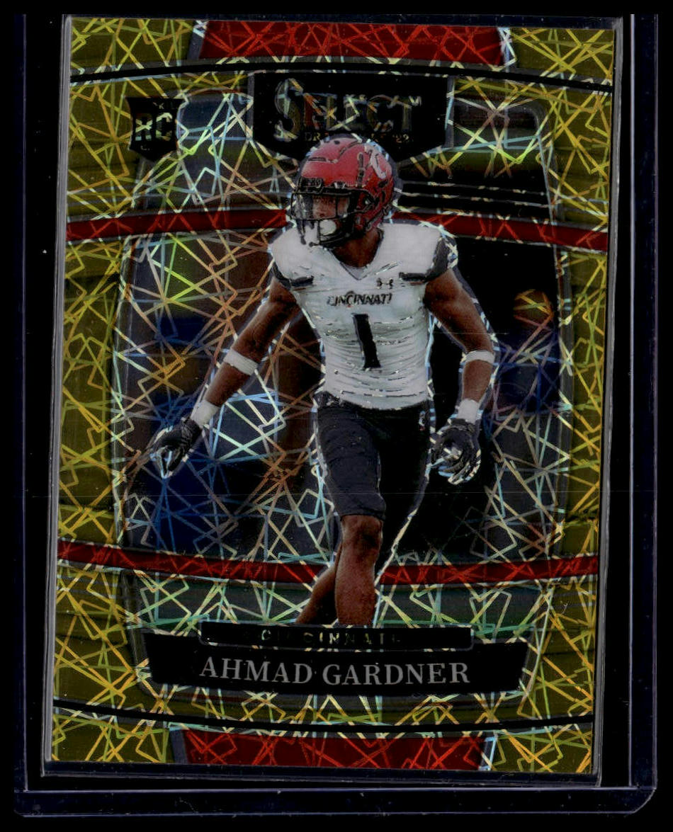 2022 Panini Select Draft Picks #54 Ahmad "Sauce" Gardner Gold Lazer Prizm