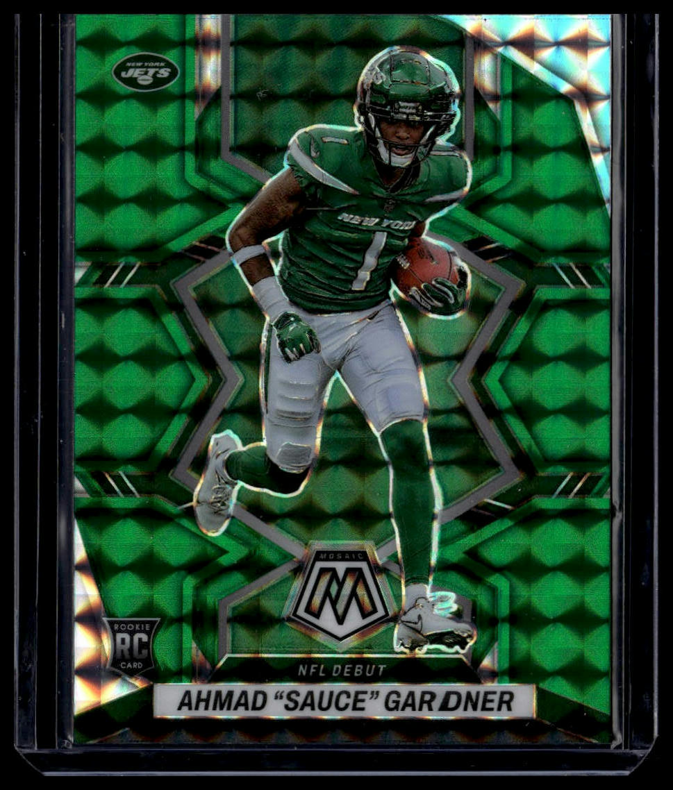2022 Panini Mosaic #289 Ahmad "Sauce" Gardner Mosaic Green