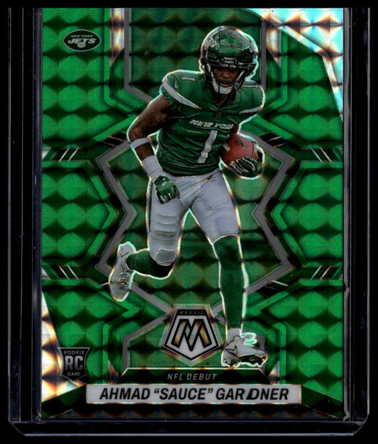 2022 Panini Mosaic #289 Ahmad "Sauce" Gardner Mosaic Green