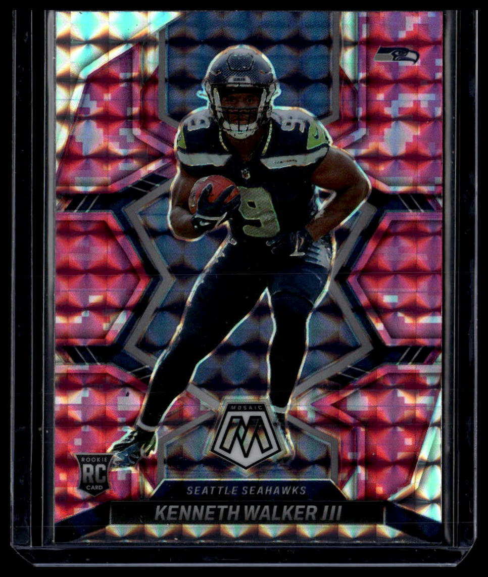 2022 Panini Mosaic #308 Kenneth Walker III Mosaic Camo Pink