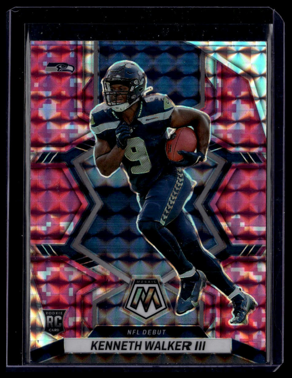2022 Panini Mosaic #284 Kenneth Walker III Mosaic Camo Pink