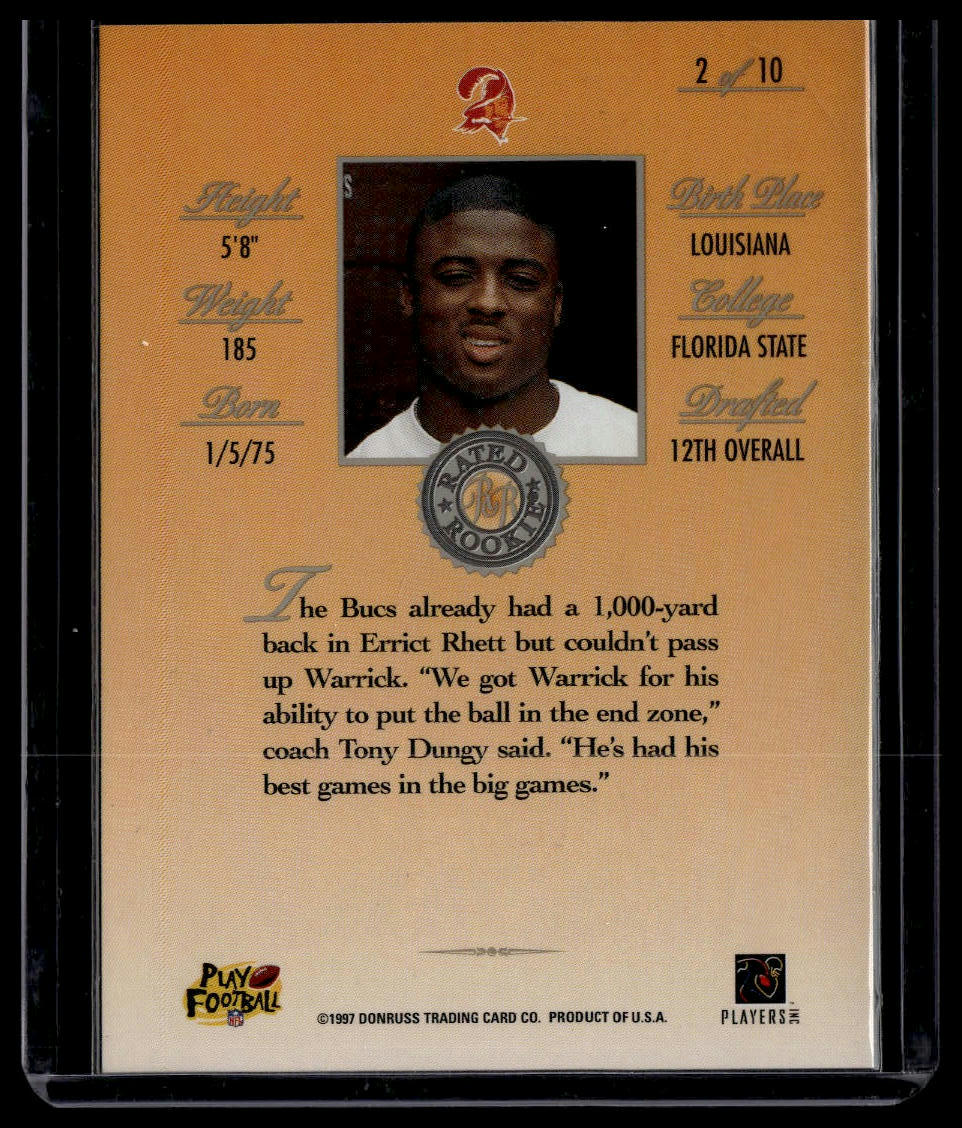 1997 Donruss #2 Warrick Dunn Rated Rookies