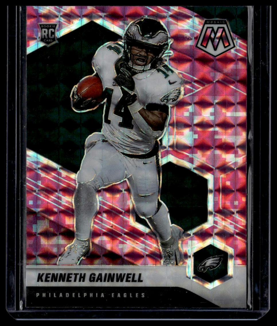 2021 Panini Mosaic #339 Kenneth Gainwell Prizm Camo Pink
