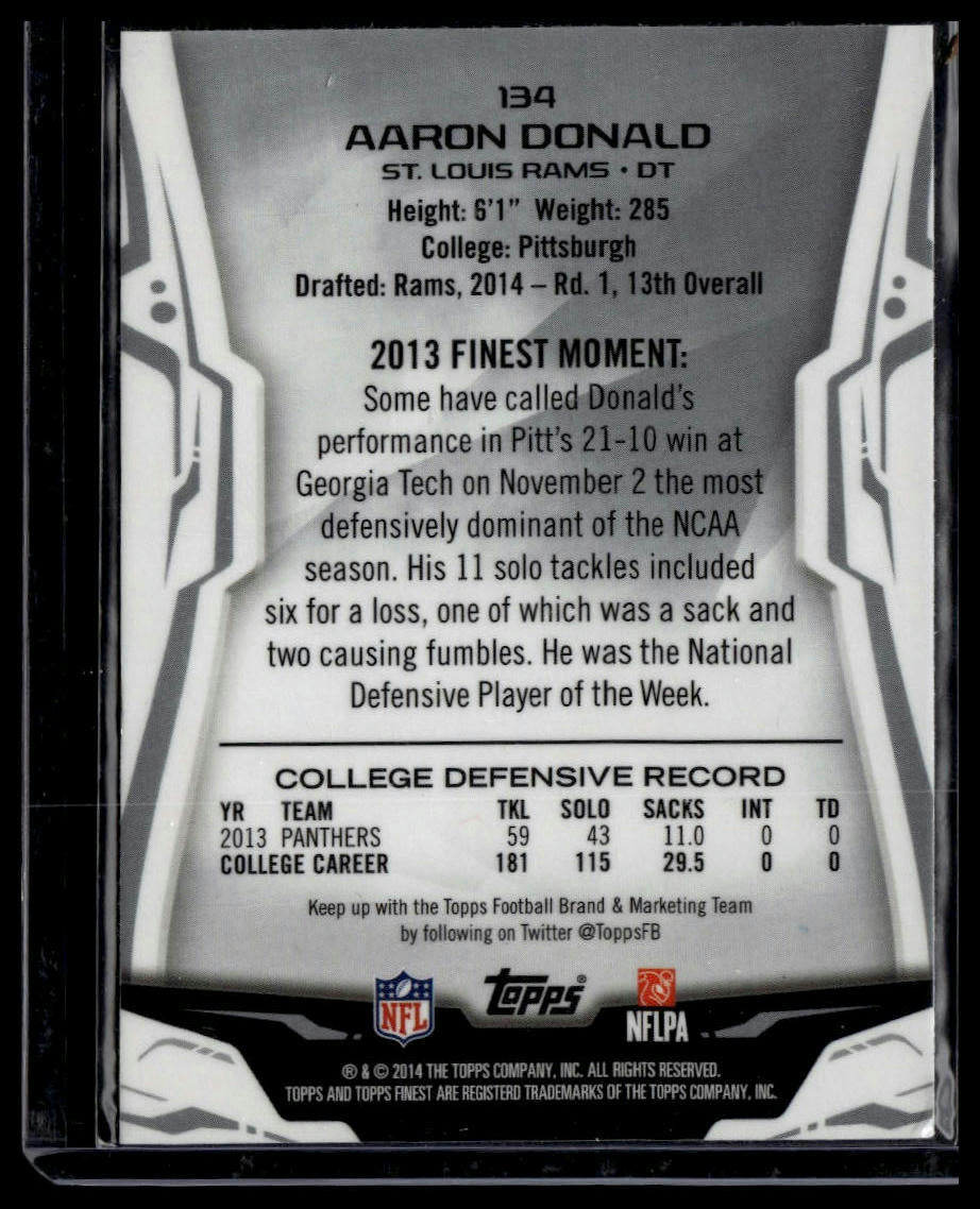 2014 Finest #134 Aaron Donald