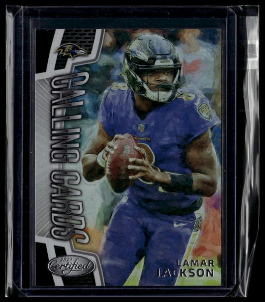 2023 Panini Certified #CALL-12 Lamar Jackson Calling Cards