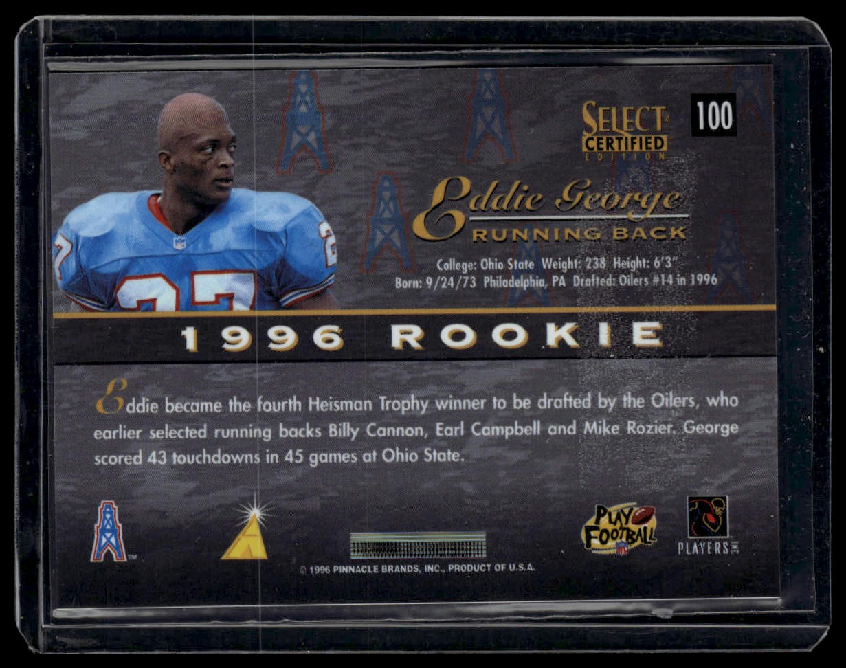 1996 Select Certified #100 Eddie George