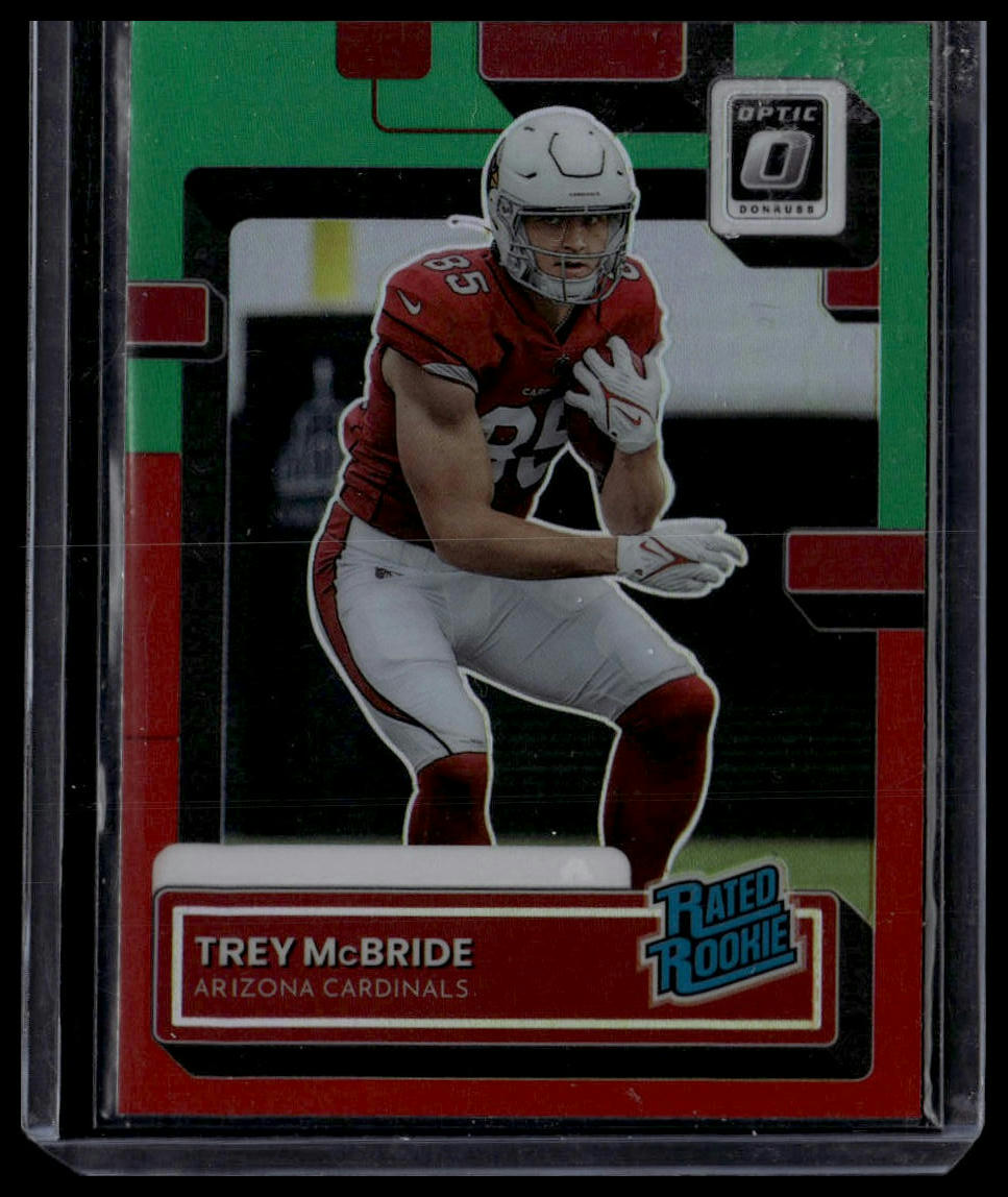 2022 Donruss #P-337 Trey McBride Optic Rated Rookies Preview Red and Green