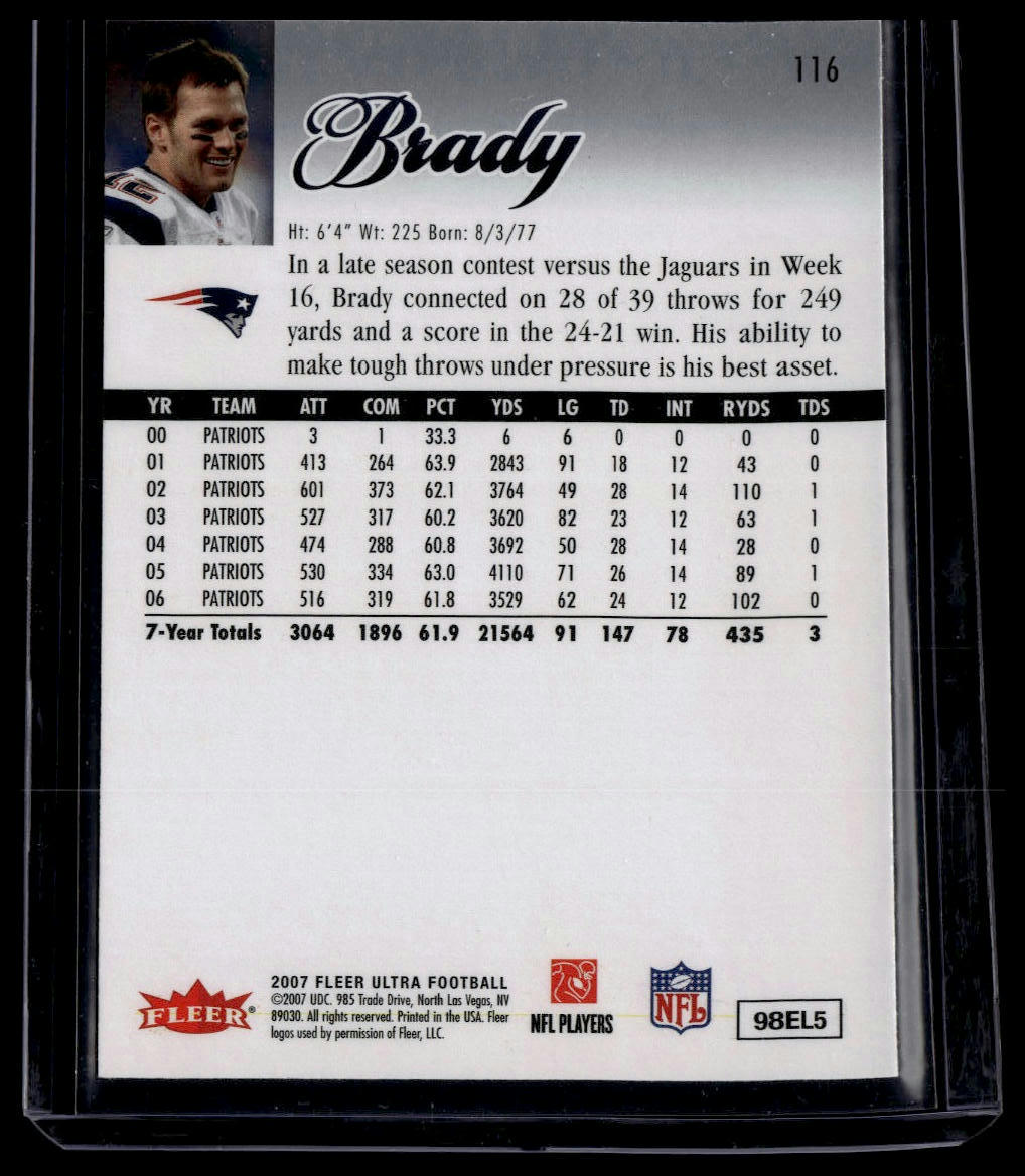 2007 Ultra #116 Tom Brady