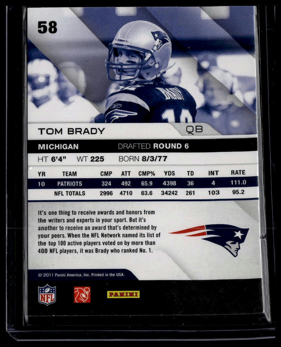 2011 Panini Absolute Memorabilia #58 Tom Brady Retail