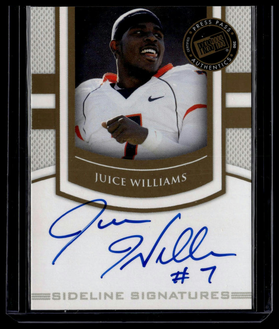 2010 Press Pass PE #SS-JW3 Juice Williams Sideline Signatures Gold