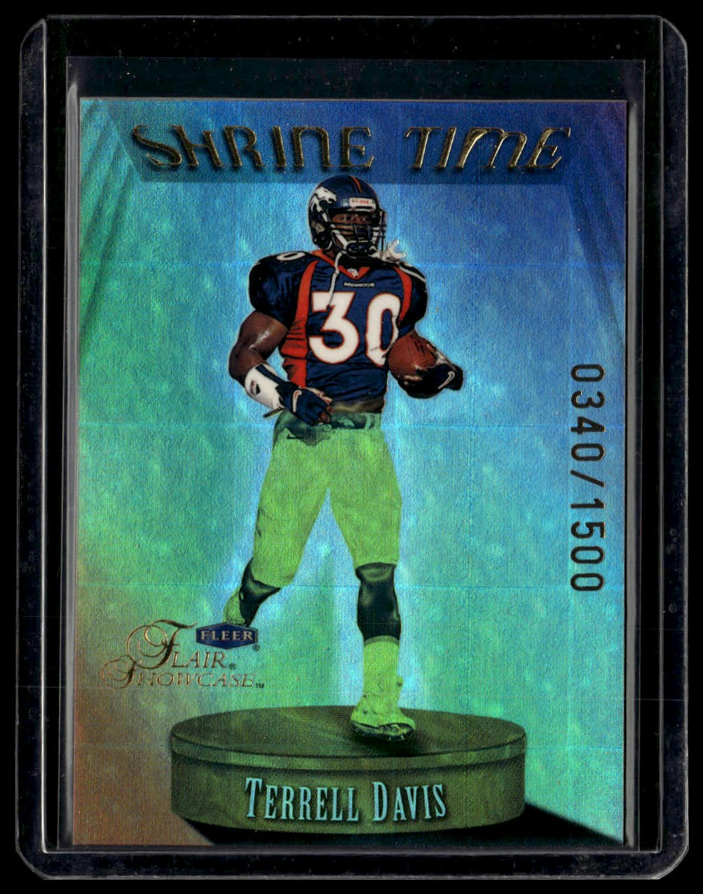 1999 Flair Showcase #12 ST Terrell Davis Shrine Time #/1500