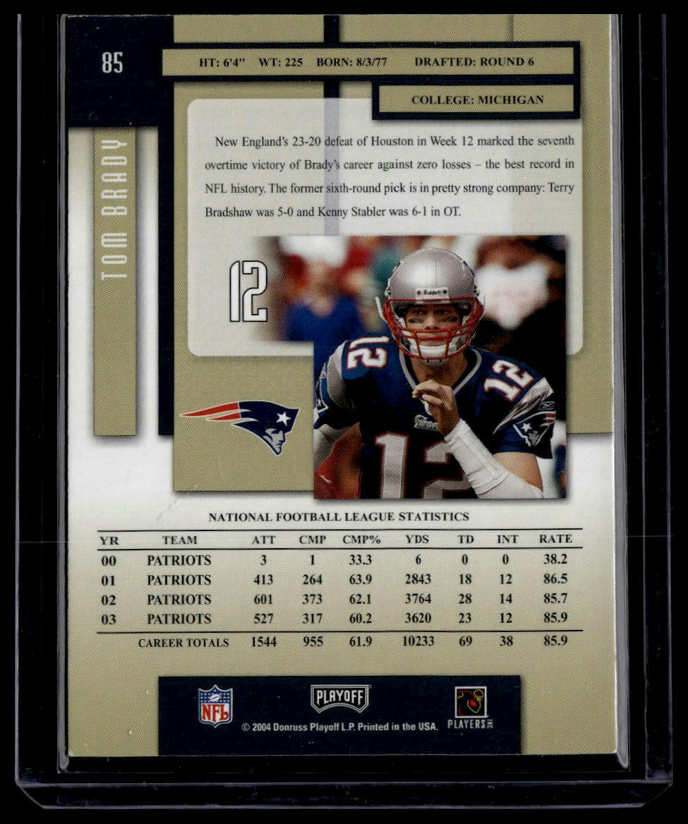 2004 Playoff Prestige #85 Tom Brady